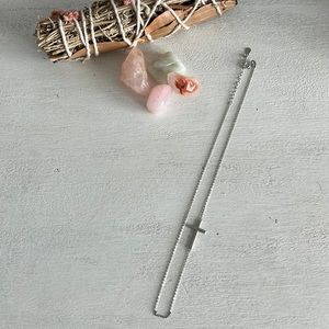 Sterling silver cross necklace